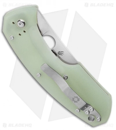 Spyderco Anso Rock Lobster Liner Lock Knife Natural G-10 (3.75" Satin CPM-M4) 3 Spyderco Anso Rock Lobster Liner Lock Knife Natural G-10 (3.75" Satin CPM-M4) - Image 3