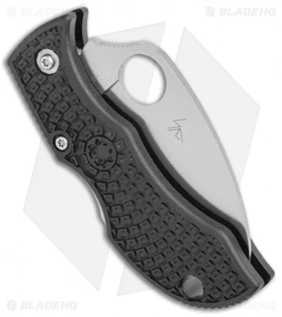 Spyderco ManBug Wharncliffe Lockback Knife Black FRN (1.9" Serr Satin) MBKWS 3 Spyderco ManBug Wharncliffe Lockback Knife Black FRN (1.9" Serr Satin) MBKWS - Image 3
