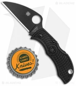 Spyderco ManBug Wharncliffe Lightweight Black FRN Knife (1.95" Black) MBKWPBK -Kershaw Sales Shop Spyderco ManBug Wharncliffe Lightweight black FRN Black MBKWPBK BHQ 116285 jr bottlecap