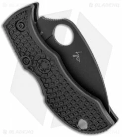 Spyderco ManBug Wharncliffe Lightweight Black FRN Knife (1.95" Black) MBKWPBK -Kershaw Sales Shop Spyderco ManBug Wharncliffe Lightweight black FRN Black MBKWPBK BHQ 116285 jr side