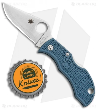Spyderco Manbug Sprint Run Lockback Knife Blue FRN (1.95" Satin V-Toku2) MBBLPE 4 Spyderco Manbug Sprint Run Lockback Knife Blue FRN (1.95" Satin V-Toku2) MBBLPE - Image 4