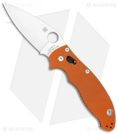 Spyderco Manix 2 Ball Bearing Lock Knife Orange G-10 (3.4" Satin REX 45) Sprint 1 Spyderco Manix 2 Ball Bearing Lock Knife Orange G-10 (3.4" Satin REX 45) Sprint