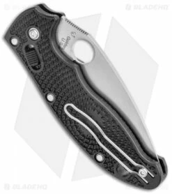 Spyderco Manix 2 Knife Black 86mm (3.37" Satin CTS-BD1N) C101PBK2 6 Spyderco Manix 2 Knife Black 86mm (3.37" Satin CTS-BD1N) C101PBK2 -Kershaw Sales Shop Spyderco Manix 2 Black Satin BD1 C101PBK2 BHQ 14688 jr side