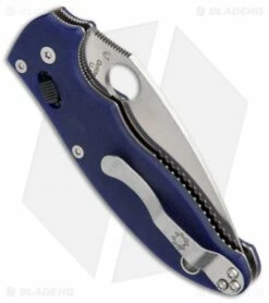 Spyderco Manix 2 Knife Dark Blue G-10 (3.37" CPM-S110V) C101GPDBL2 5 Spyderco Manix 2 Knife Dark Blue G-10 (3.37" CPM-S110V) C101GPDBL2 -Kershaw Sales Shop Spyderco Manix 2 Dark Blue G 10 C101GPDBL2 BHQ 33051 jr side