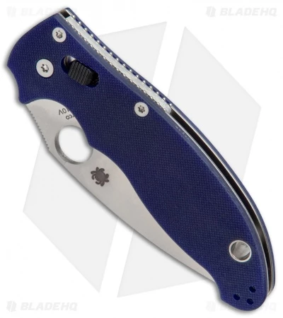 Spyderco Manix 2 Knife Dark Blue G-10 (3.37" CPM-S110V) C101GPDBL2 2 Spyderco Manix 2 Knife Dark Blue G-10 (3.37" CPM-S110V) C101GPDBL2 - Image 2
