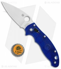 Spyderco Manix 2 Lightweight Knife Translucent Dusk Blue 86mm (3.39" Satin) -Kershaw Sales Shop Spyderco Manix 2 Translucent Dusk Blue 86mm Satin C101PBL BHQ 7989 jr bottlecap