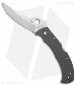 Spyderco Masaad Ayoob Lockback Knife Gray G-10 (3.6" Satin CRU-WEAR)
