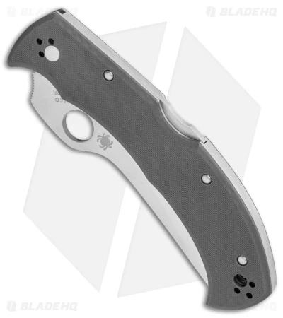 Spyderco Masaad Ayoob Lockback Knife Gray G-10 (3.6" Satin CRU-WEAR) 2 Spyderco Masaad Ayoob Lockback Knife Gray G-10 (3.6" Satin CRU-WEAR) - Image 2
