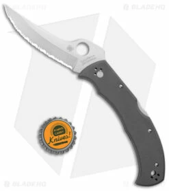 Spyderco Masaad Ayoob Lockback Knife Gray G-10 (3.6" Satin CRU-WEAR Serr) 7 Spyderco Masaad Ayoob Lockback Knife Gray G-10 (3.6" Satin CRU-WEAR Serr) -Kershaw Sales Shop Spyderco Masaad Ayoob LB Gray G 10 Satin Serr BHQ 145695 jr bottlecap