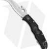 Spyderco Matriarch 2 Knife Emerson Black FRN (3.57" Satin Full Serr) C12SBK2W