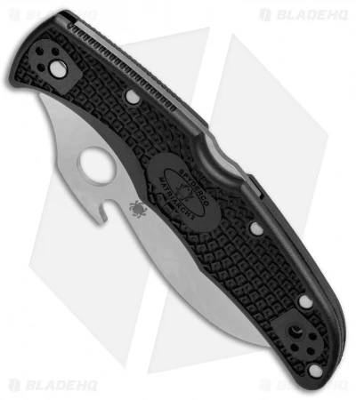 Spyderco Matriarch 2 Knife Emerson Black FRN (3.57" Satin Full Serr) C12SBK2W 2 Spyderco Matriarch 2 Knife Emerson Black FRN (3.57" Satin Full Serr) C12SBK2W - Image 2