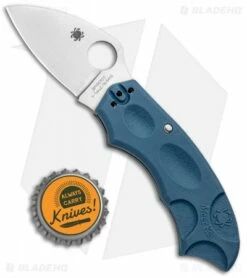 Spyderco Meerkat Sprint Run Knife Blue FRN (2" Satin V-Toku2) C64PBLE -Kershaw Sales Shop Spyderco Meerkat Sprint Run Blue FRN Satin C64PBLE BHQ 93648 jr bottlecap