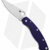 Spyderco Military Knife Dark Blue G-10 (4" Satin CPM-S110V) C36GPDBL