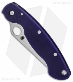 Spyderco Military Knife Dark Blue G-10 (4" Satin CPM-S110V) C36GPDBL -Kershaw Sales Shop Spyderco Military Dark Blue G10 Satin BHQ 33040 er spine