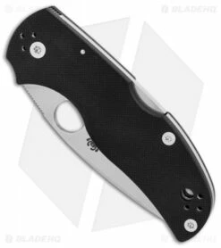 Spyderco Native 5 Lockback Knife Black G-10 (3" Satin) C41GP5 -Kershaw Sales Shop Spyderco Native 5 Black G10 Satin BHQ 8024 er spine
