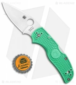 Spyderco Native 5 Exclusive M4 LW Lockback Knife Mint Green FRN (3" Satin) -Kershaw Sales Shop Spyderco Native 5 Lightweight Lockback Knife Mint FRN 3in Satin C41PJGR5 BHQ 137717 td size jr