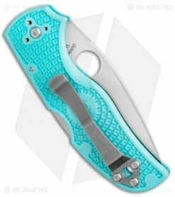 Spyderco Native 5 Lightweight Lockback Knife Teal FRN (3" Satin S90V) C41PTBL5 -Kershaw Sales Shop Spyderco Native 5 Lightweight Lockback Knife Teal FRN 3 Satin S90V C41PTBL5 BHQ 116977 LS Side 2