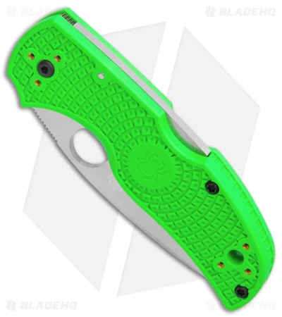 Spyderco Native 5 Salt Lockback Knife Green FRN (3" Satin LC200N) C41PGR5 2 Spyderco Native 5 Salt Lockback Knife Green FRN (3" Satin LC200N) C41PGR5 - Image 2