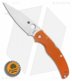 Spyderco Native Chief Lockback Knife Orange G-10 (4" Satin REX 45) C244GPBORE 7 Spyderco Native Chief Lockback Knife Orange G-10 (4" Satin REX 45) C244GPBORE -Kershaw Sales Shop Spyderco Native Chief Lockback Knife Orange G 10 4 Satin REX 45 C244GPBORE BHQ 106193 LS Bottlecap
