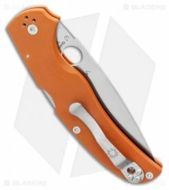 Spyderco Native Chief Lockback Knife Orange G-10 (4" Satin REX 45) C244GPBORE 6 Spyderco Native Chief Lockback Knife Orange G-10 (4" Satin REX 45) C244GPBORE -Kershaw Sales Shop Spyderco Native Chief Lockback Knife Orange G 10 4 Satin REX 45 C244GPBORE BHQ 106193 LS Side