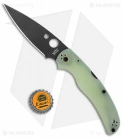 Spyderco Native Chief M4 Exclusive Lockback Knife Natural G-10 (4.08" Black) -Kershaw Sales Shop Spyderco Native Chief M4 Exclusive LB Natural G 10 Black BHQ 126444 jr bottlecap