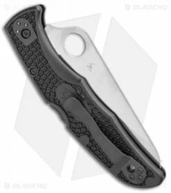 Spyderco Pacific Salt 2 Lockback Knife Black FRN (3.4" Satin) C91PBK2 -Kershaw Sales Shop Spyderco Pacific Salt 2 LB Black FRN Satin C91PBK2 BHQ 106202 jr side