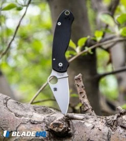 Spyderco Para 3 Compression Lock Knife Black G-10 (3" Stonewash) C223GP -Kershaw Sales Shop Spyderco Para 3 Compression Lock Knife Black Satin C223GP Paramilitary 3 BHQ 50648 kp tree web