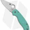 Spyderco Para 3 Lightweight Compression Lock Knife Teal FRN (3" Satin S90V)