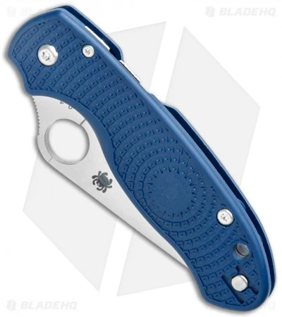 Spyderco Para 3 Lightweight Compression Lock Knife Blue (3" Satin SPY27) 2 Spyderco Para 3 Lightweight Compression Lock Knife Blue (3" Satin SPY27) - Image 2