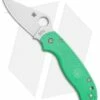 Spyderco M4 Para 3 Lightweight Compression Lock Knife Mint Green FRN (3" Satin)