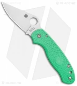 Spyderco M4 Para 3 Lightweight Compression Lock Knife Mint Green FRN (3" Satin)