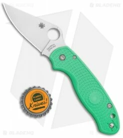 Spyderco M4 Para 3 Lightweight Compression Lock Knife Mint Green FRN (3" Satin) -Kershaw Sales Shop Spyderco Para 3 Lightweight Compression Lock Sea Foam FRN Satin C223PGRM4 BHQ 126446 jr bottlecap 1