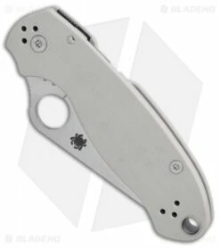 Spyderco Para 3 Sprint Run Knife Gray G-10 (3" Satin Cru-Wear) C223GPGYCW -Kershaw Sales Shop Spyderco Para 3 Sprint Run gray G10 satin CRU Wear BHQ 71266 er spine