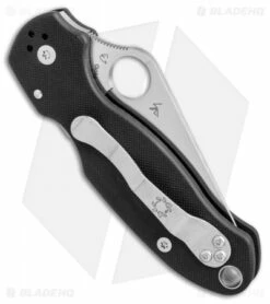 Spyderco Para 3 Compression Lock Knife Black G-10 (3" Satin Serr) C223GPS 6 Spyderco Para 3 Compression Lock Knife Black G-10 (3" Satin Serr) C223GPS -Kershaw Sales Shop Spyderco Para 3 black C223GP BHQ 50648 er side