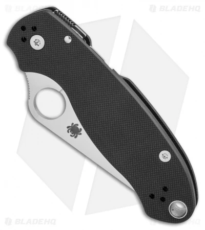 Spyderco Para 3 Compression Lock Knife Black G-10 (3" Satin Serr) C223GPS 2 Spyderco Para 3 Compression Lock Knife Black G-10 (3" Satin Serr) C223GPS - Image 2