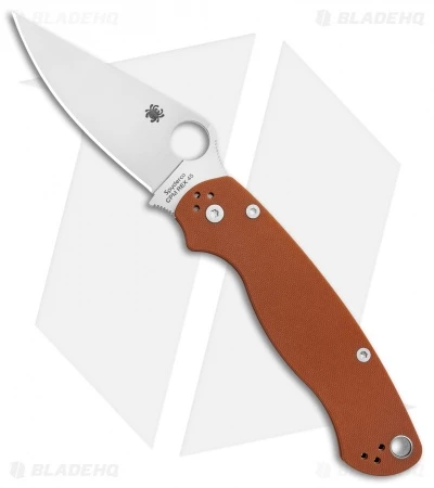 Spyderco Para Military 2 Sprint Run Knife Burnt Orange G-10 (3.44" Satin Rex 45) 1 Spyderco Para Military 2 Sprint Run Knife Burnt Orange G-10 (3.44" Satin Rex 45)