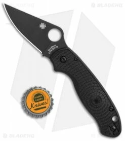 Spyderco Para 3 Lightweight Compression Lock Folding Knife Black LW (3" Black) -Kershaw Sales Shop Spyderco Para3 Lightweight Compression Lock Black FRN Black C223PBBK BHQ 102052 jr bottlecap
