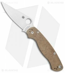 Spyderco Paramilitary 2 Knife Brown Micarta (3.4" Cru-Wear) C81MPCW2