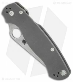Spyderco Paramilitary 2 Knife Dark Gray G-10 (3.4" Stonewash Maxamet) C81GPDGY2 -Kershaw Sales Shop Spyderco Paramilitary 2 Dark Gray G10 satin maxamet BHQ 71341 er spine