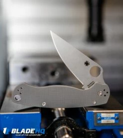 Spyderco Paramilitary 2 Knife Dark Gray G-10 (3.4" Stonewash Maxamet) C81GPDGY2 -Kershaw Sales Shop Spyderco Paramilitary 2 Knife Dark Gray G 10 Satin Maxamet C81GPDGY2 BHQ 71341 kp cnc web