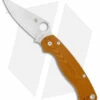Spyderco Paramilitary 2 Knife Orange Aluminum Waves (3.4" Satin BD1N) C81ALPOR2