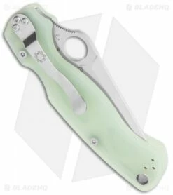 Spyderco M4 Tanto Paramilitary 2 Knife Natural G-10 (3.4" Satin) C81GM4PT2 -Kershaw Sales Shop Spyderco Paramilitary 2 Tanto Natural G 10 Satin C81GM4PT2 BHQ 99308 jr side