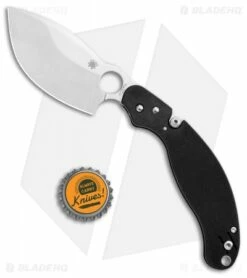 Spyderco Parata Stop Lock Knife Black G-10 (3.5" Satin) C231GP -Kershaw Sales Shop Spyderco Parata Stop Lock Black G 10 Satin C231GP BHQ 78708 jr bottlecap 2