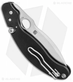 Spyderco Parata Stop Lock Knife Black G-10 (3.5" Satin) C231GP -Kershaw Sales Shop Spyderco Parata Stop Lock Black G 10 Satin C231GP BHQ 78708 jr side 2