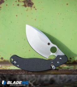 Spyderco Parata Stop Lock Knife Black G-10 (3.5" Satin) C231GP -Kershaw Sales Shop Spyderco Parata Stop Lock Knife Black G 10 Satin C231GP BHQ 78708 kp green web