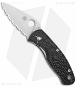 Spyderco Persistence Lightweight Liner Lock Black (2.75" Satin Serr) C136SBK