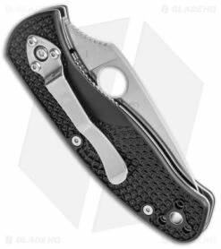 Spyderco Persistence Lightweight Liner Lock Black (2.75" Satin Serr) C136PSBK -Kershaw Sales Shop Spyderco Persistence Lightweight LL Black Satin Serr BHQ 139718 jr side