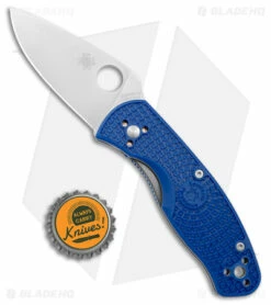 Spyderco Persistence Lightweight Liner Lock Knife Blue FRN (2.75" Satin S35VN) -Kershaw Sales Shop Spyderco Persistence Lightweight LL Blue FRN Satin BHQ 145699 jr bottlecap