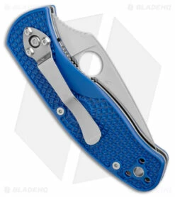 Spyderco Persistence Lightweight Liner Lock Knife Blue FRN (2.75" Satin S35VN) -Kershaw Sales Shop Spyderco Persistence Lightweight LL Blue FRN Satin BHQ 145699 jr side