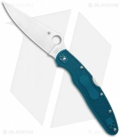 Spyderco Police 4 Lightweight Blue FRN Knife (4.3" Satin K390) C07FP4K390